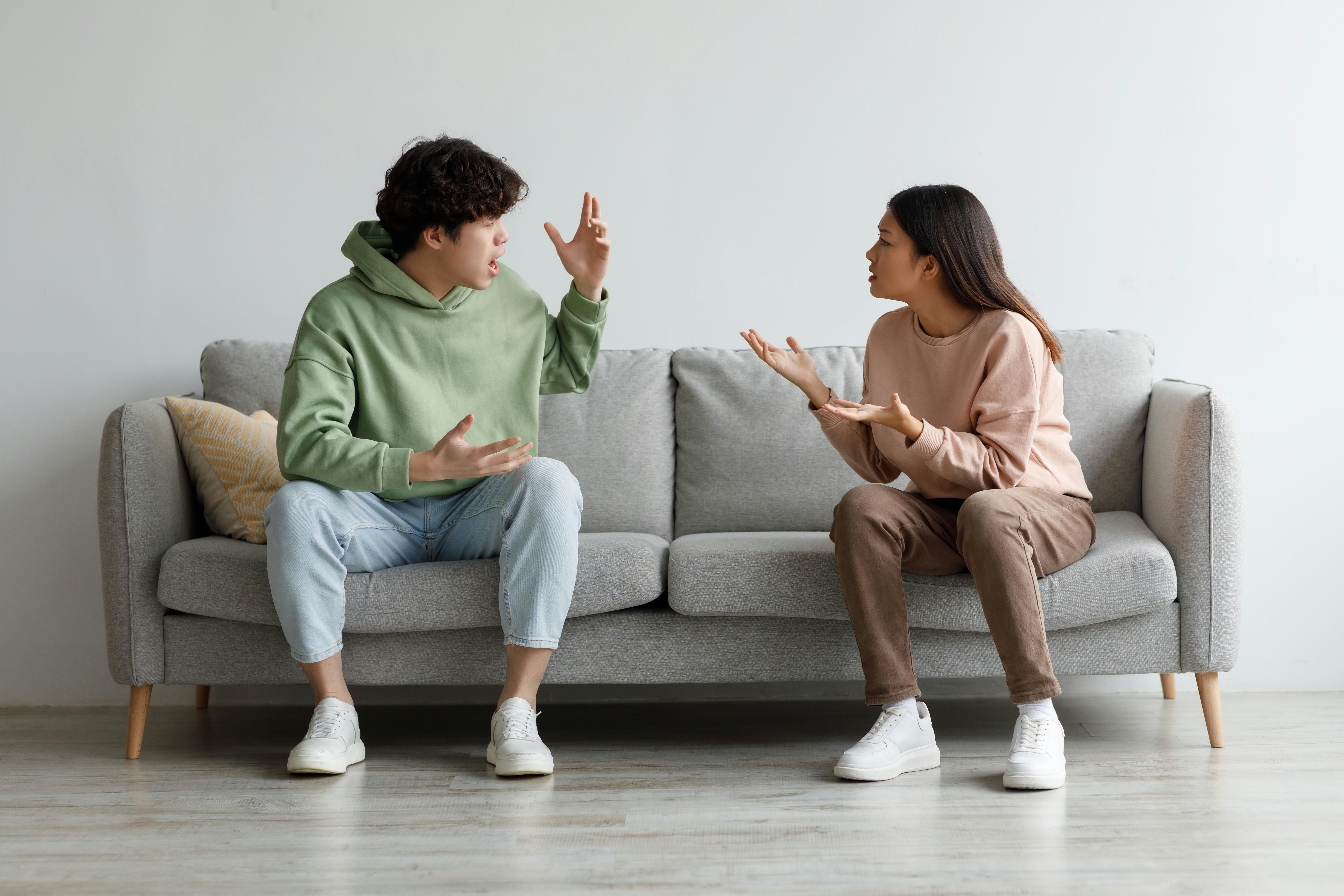 A couple having an argument