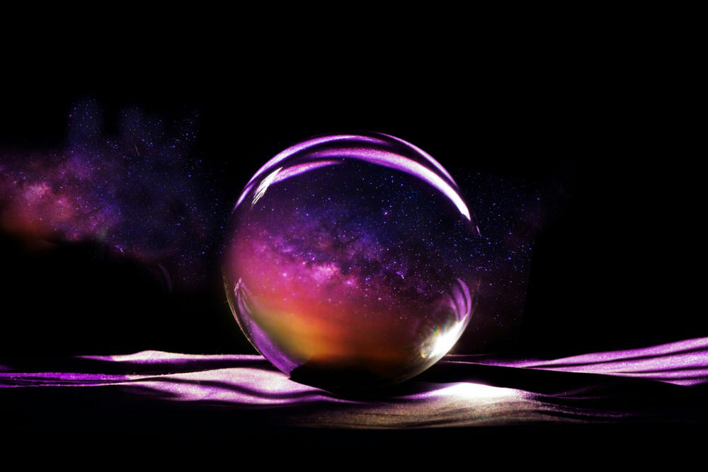 Milky Way in a magic crystal sphere.