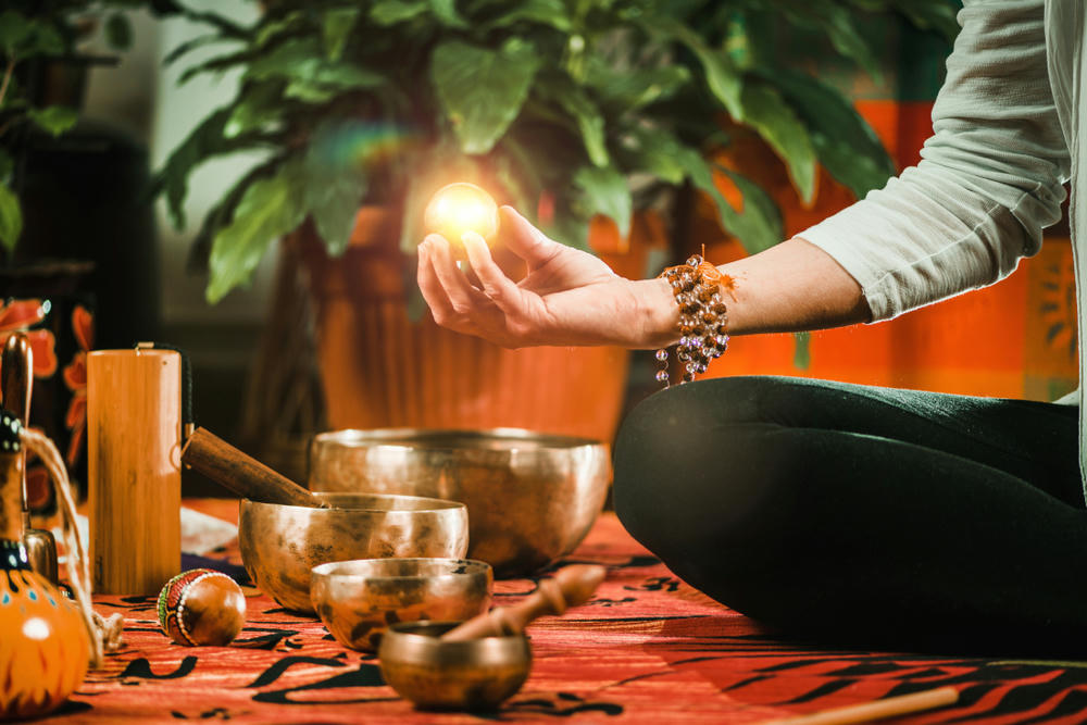 Meditation ball in sound therapy.